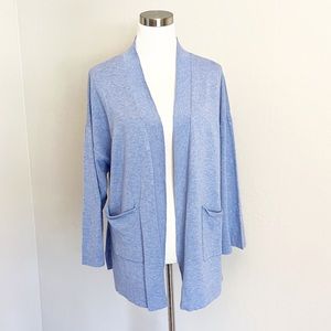 •HABITAT• NWOT Light Blue 100% Cotton Open Cardigan 84727